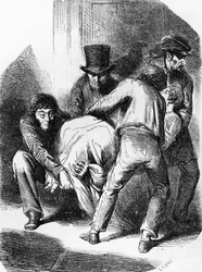 Illustration für Herzogin von Langeais, Roman von Honore de Balzac aus der Sammlung Menschliche Komödie, Gravur von Laisne