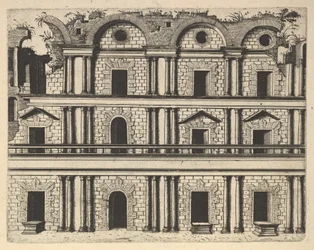 Ruine einer Palastfassade [Palatium M. Agrippa] aus der Serie 