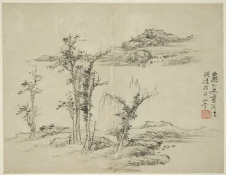 Landschaft im Stil der alten Meister: nach Ni Zan (1301-1374)