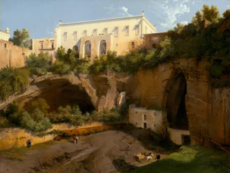 Blick auf eine Villa, Pizzofalcone, Neapel, ca. 1819