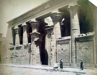 Tempelfassade, Edfu, Ägypten, 19. Jahrhundert