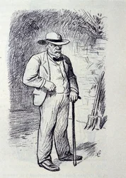 Porträt von Louis Pasteur (1822-1895) auf seinem Anwesen in Villeneuve-l