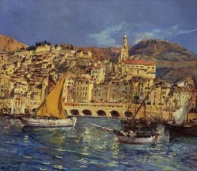 Die Stadt Menton, Südfrankreich