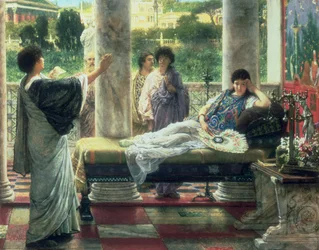 Catull liest seine Gedichte im Haus der Lesbia, 1870