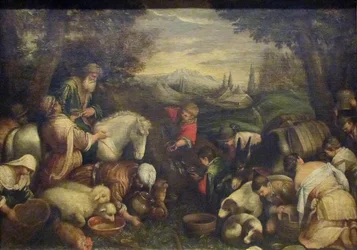 Moses schlägt den Felsen