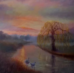 Nebliger Morgen, Bushy Park