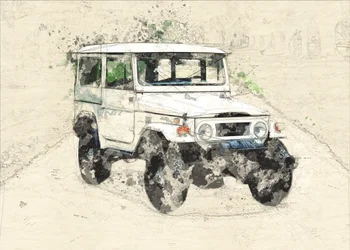 Vintage Offroad Skizze