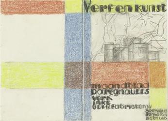 Monatszeitschrift Verf en Kunst von P. A. Regnault (farbiger Entwurf)