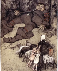 Kleiner Poulet von Perrault. Illustration von Leo Putz
