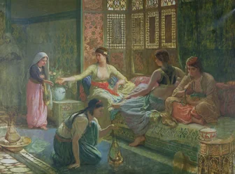 Innenansicht eines Harems, ca. 1865