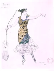 Anna Pavlova als Diana verkleidet