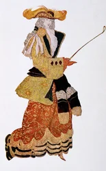 Kostümentwurf für die Marquise auf der Jagd, aus Dornröschen, 1921