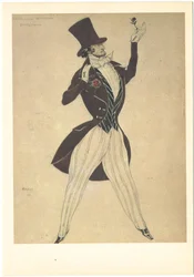Kostümentwurf für das Ballett Carnaval von R. Schumann, 1910