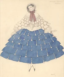 Kostümentwurf für das Ballett Carnaval von R. Schumann, 1910