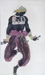 Kostümentwurf für das Ballett Scheherazade von N. Rimski-Korsakow, 1910