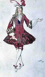Kostüm für einen Pagen, im Stil von Ludwig XIV, aus Aladdin