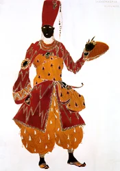 Eunuchen-Kostümentwurf für das Ballett Scheherazade, 1910