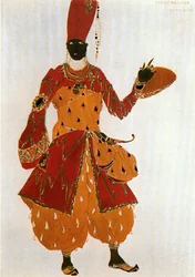 Eunuch, Kostümentwurf für das Ballett Scheherazade von Nikolai Rimski-Korsakow