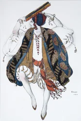 Jüdischer Tanz. Kostümentwurf für das Ballett Kleopatra, 1910