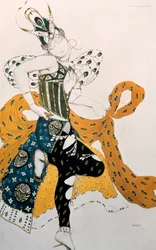 Peri Natasha Trouhanova, Kostümentwurf für La Peri Musik von Paul Dukas, 1911
