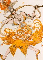 Der Feuervogel, Kostüm für Der Feuervogel, das Ballett von Igor Strawinsky, 1910