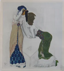 Frau in orientalischer Kleidung, 1910