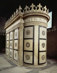 Der kleine Tempel des Heiligen Grabes in der Cappella Rucellai, 1467