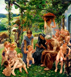 Der Abend (rechter Flügel des Triptychons 