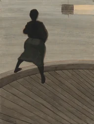 Fischerin auf dem Pier