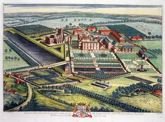 Staunton Harold in der Grafschaft Leicester, graviert von Johannes Kip