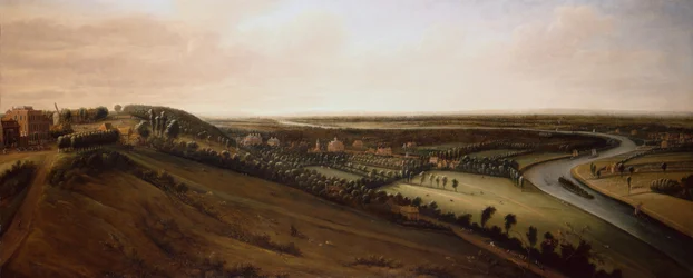 Blick von der Seite des Richmond Hill in Richtung des neuen Parks des Earl of Rochester