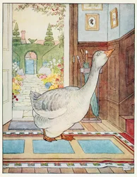 Gänschen, Gänschen Gänschen, wohin soll ich wandern, aus Ein Bilderbuch der Kinderreime, veröffentlicht 1914