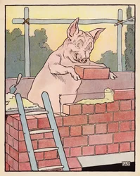 Illustration für Die drei kleinen Schweinchen