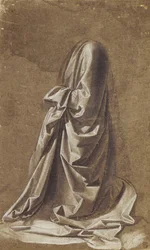 Draperiestudie für eine kniende Figur