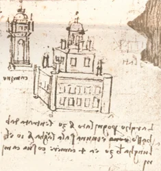 Zeichnung von Projekten für Burgen und Villen, ca. 1472-ca. 1519 1883