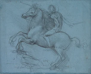 Studie für ein Reitermonument (recto)