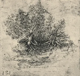 Zwei Bäume am Ufer eines Baches, ca. 1480