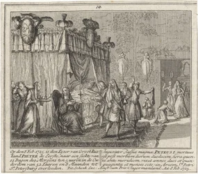 Der Tod von Peter dem Großen am 8. Februar 1725