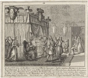 Der Tod von Peter dem Großen am 8. Februar 1725