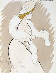 Schauspielerin Jeanne Granier, Zeichnung von Leonetto Cappiello
