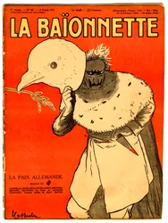Umschlag von La Baionnette, Satirisch in Farben