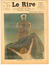 Titelblatt von Das rote Lachen, Satire in Farben