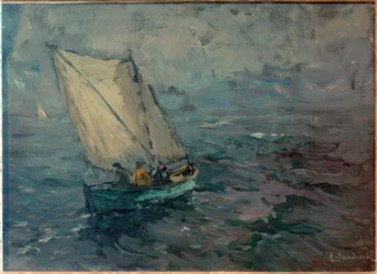 Fischer mit Sprietsegel