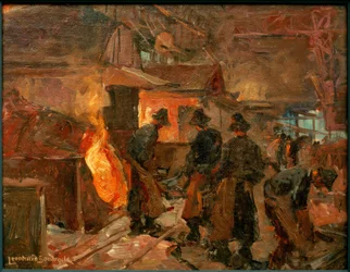 Leonhard Sandrock, Im Stahlwerk