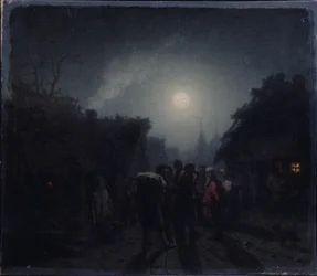 Vor einer Taverne. Nachtszene, 1860er-1870er