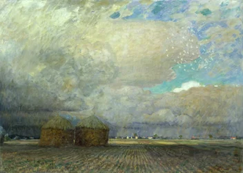 Landschaft mit Hütten, 1900