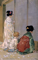 Postkarte erstellt für die Premiere von "Madame Butterfly" in Brescia