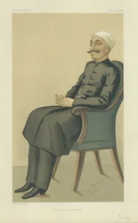 Nawab Sir Salar Jung, ein indischer Staatsmann, 14. Oktober 1876, Vanity Fair Karikatur