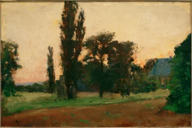 Abendstimmung über rheinischer Landschaft