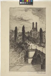 Maximilianstraße und Frauenkirche, München, Bayern